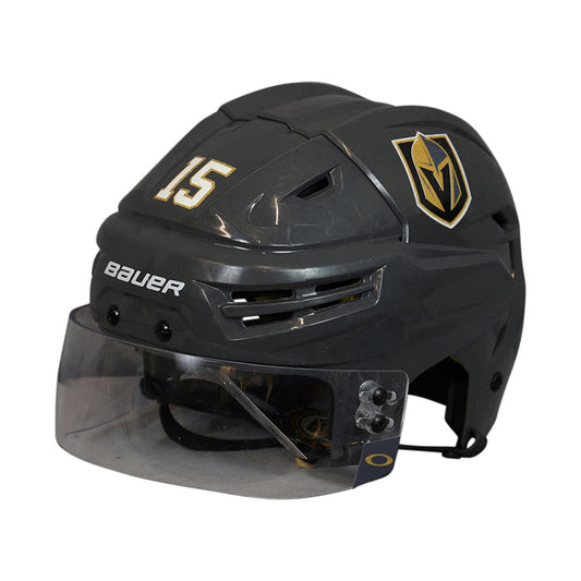 Practice-Used: #15 Dylan Sikura 2020-21 Season Helmet - 13640 - Vegas Team Store