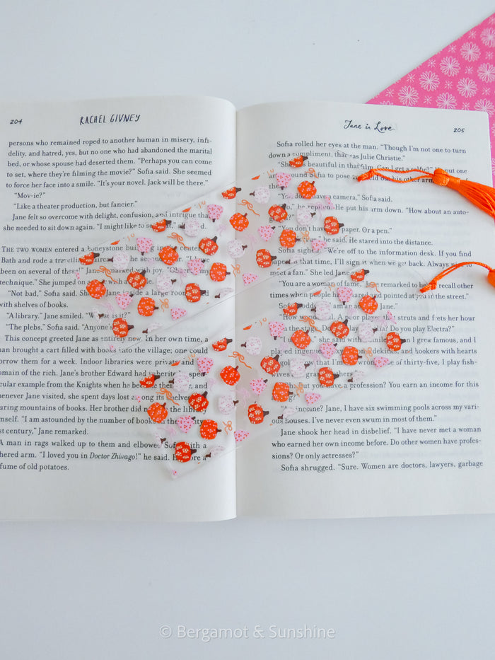 Pumpkins and Bows Bookmark