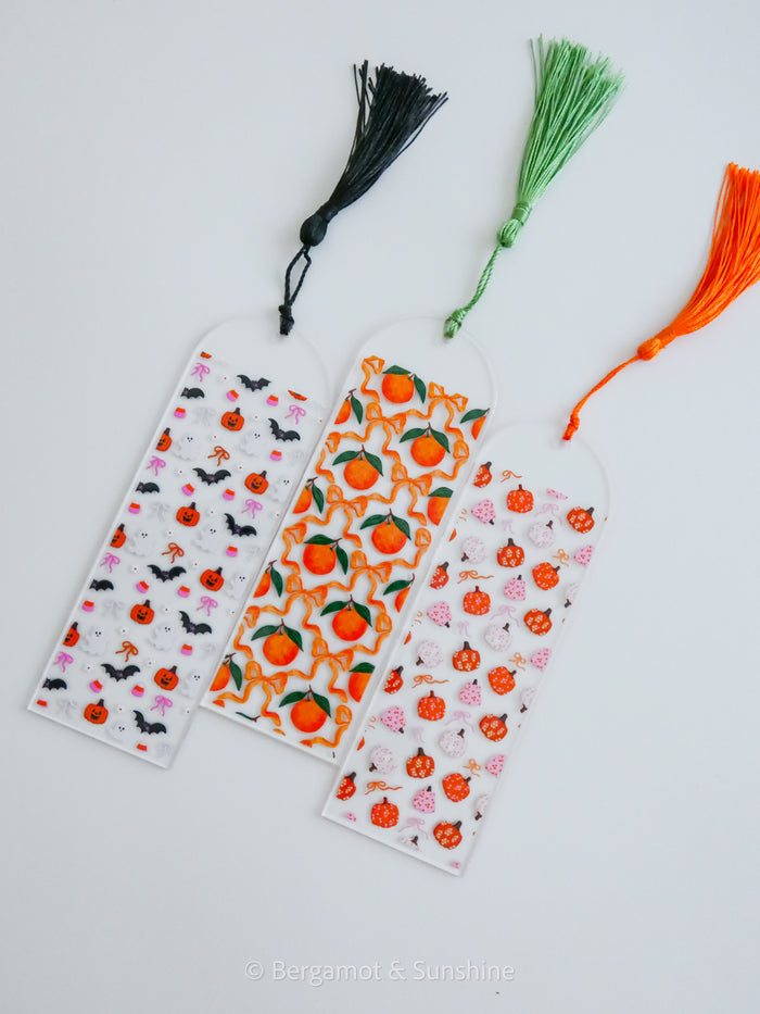 Pumpkins and Bows Bookmark