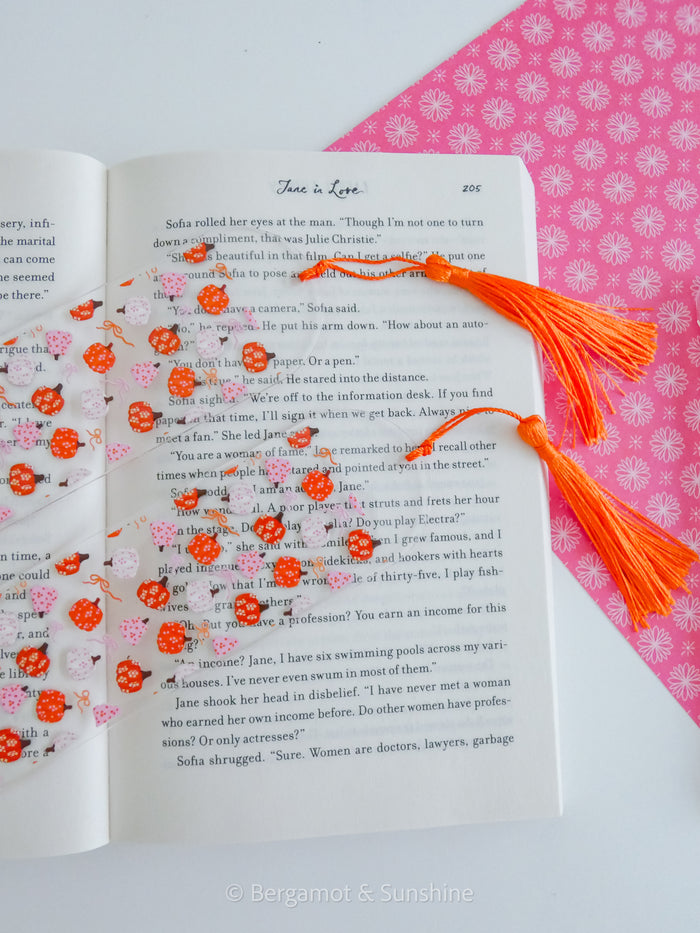 Pumpkins and Bows Bookmark