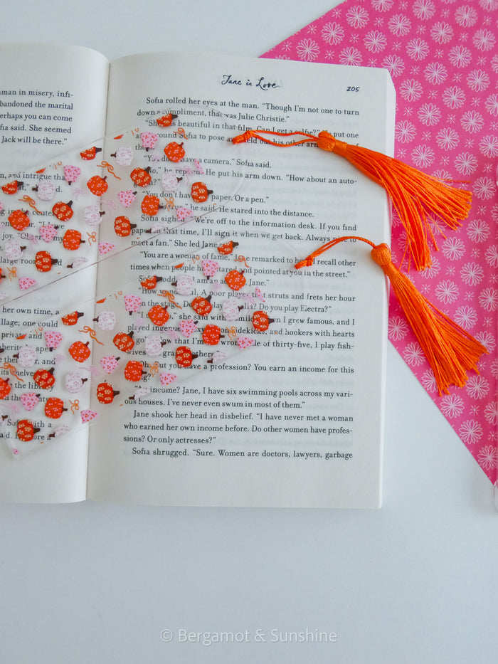 Pumpkins and Bows Bookmark