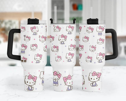 Purrfectly Pink Kitty | 40 oz Tumbler