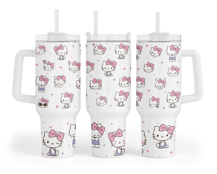 Purrfectly Pink Kitty | 40 oz Tumbler