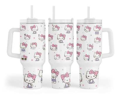 Purrfectly Pink Kitty | 40 oz Tumbler