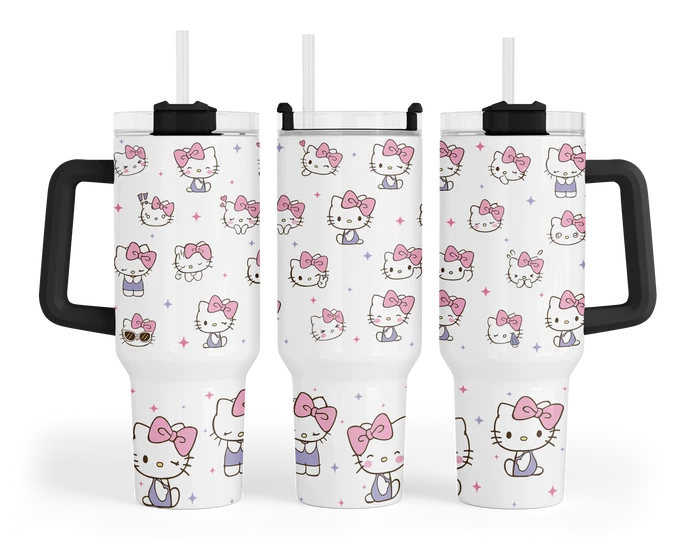 Purrfectly Pink Kitty | 40 oz Tumbler