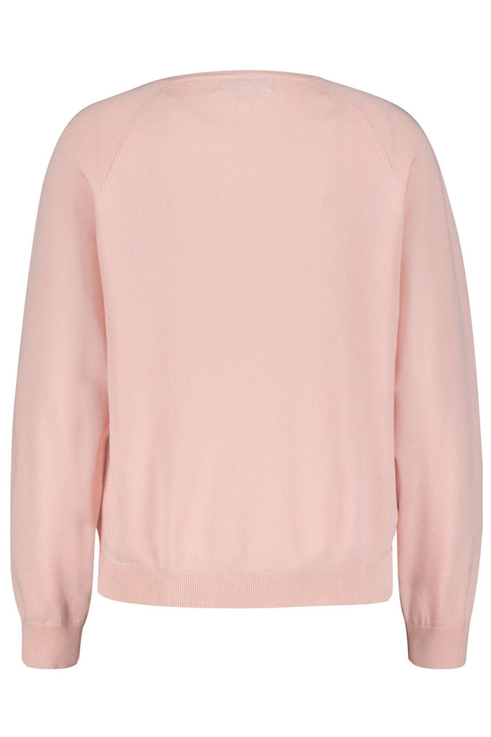 Red Button SRB4223 Fay Soft Blush Pink Fine Knit V Neck Jumper - Dotique