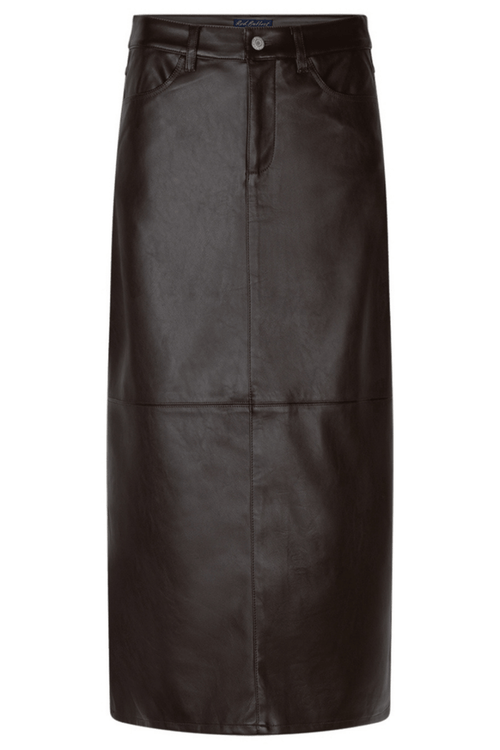 Red Button SRB4629 Aline Faux Leather Skirt Brown - Dotique - Red Button