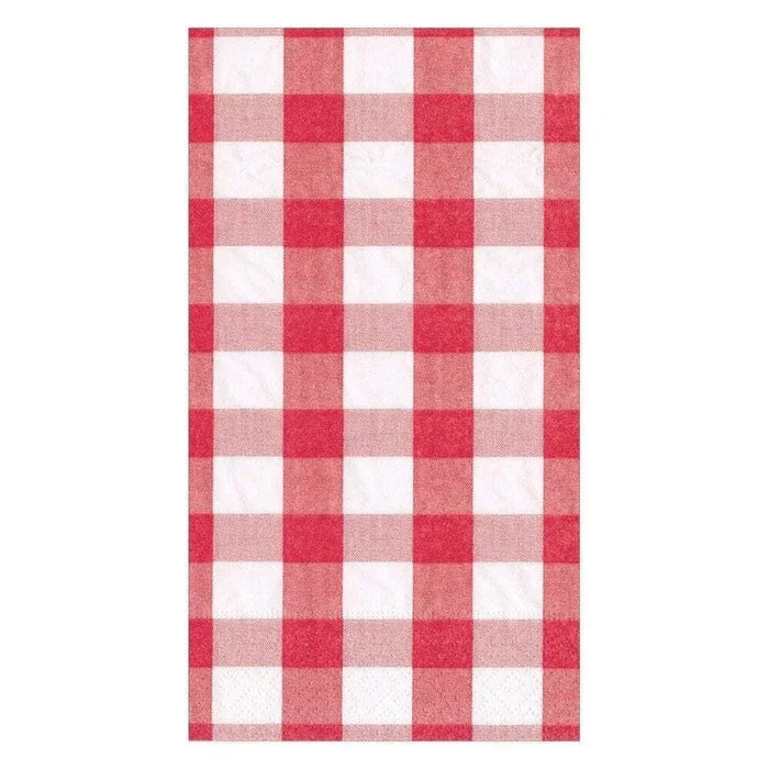 Caspari Party Red Gingham Guest Napkins