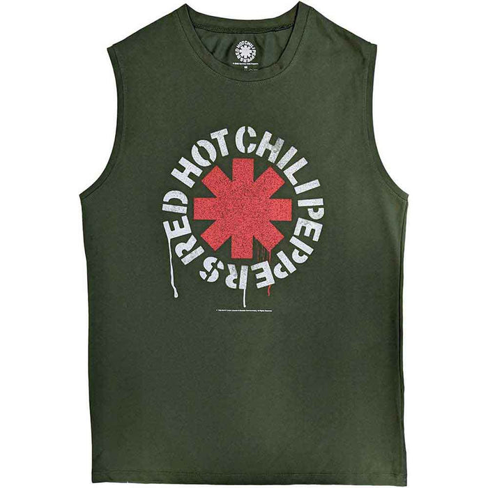 Red Hot Chili Peppers - Stencil Green Unisex Tank Top