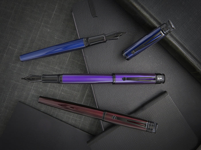 Retro 51 Stealth Lacquer Fountain Pen - Black Cherry