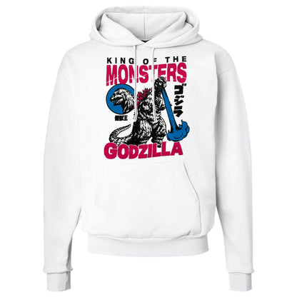 Rex Godzilla - King Of Monsters White Graphic Adult Pull-Over Hoodie