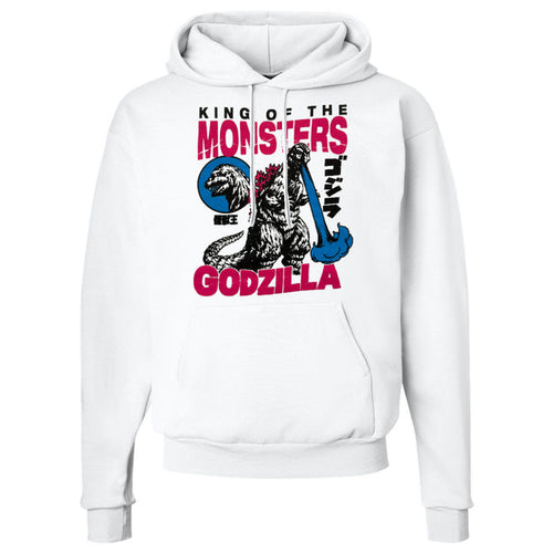 Rex Godzilla - King Of Monsters White Graphic Adult Pull-Over Hoodie