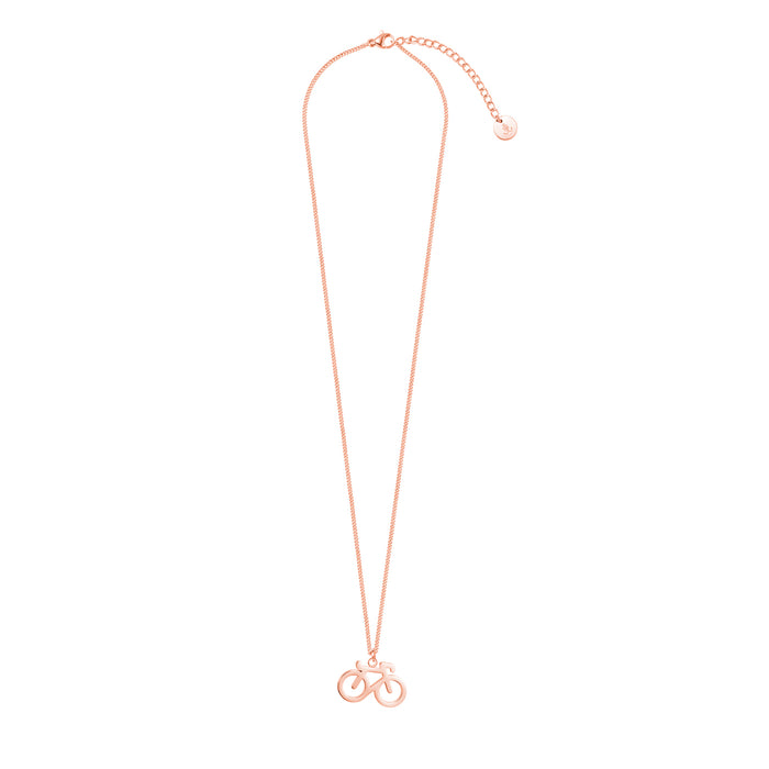 Rose Gold Bike Necklace