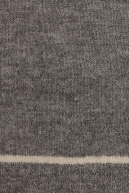 Petal and Pup USA KNITWEAR Rylee Contrast Hem Knit Sweater - Grey