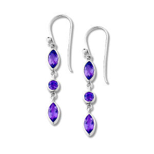 Samuel B. Sterling Mahawu Amethyst Drop Earrings (98566)