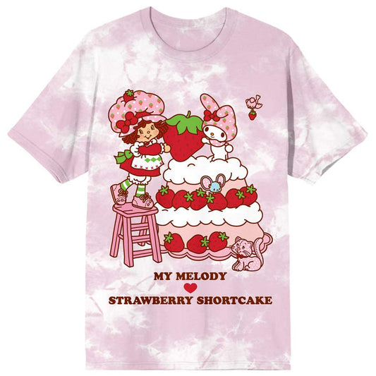 Sanrio My Melody & Strawberry Shortcake Washed Juniors Tee T-shirt - Kryptonite Character Store