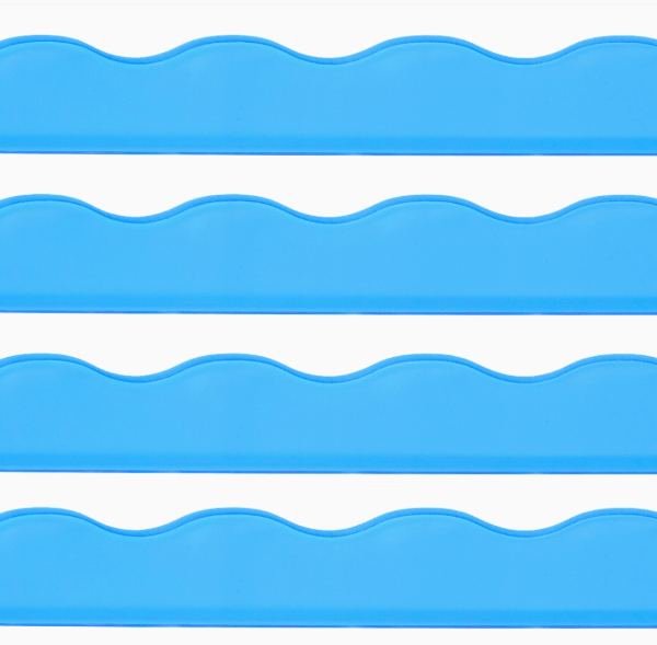 Transparent Wavy-Blue