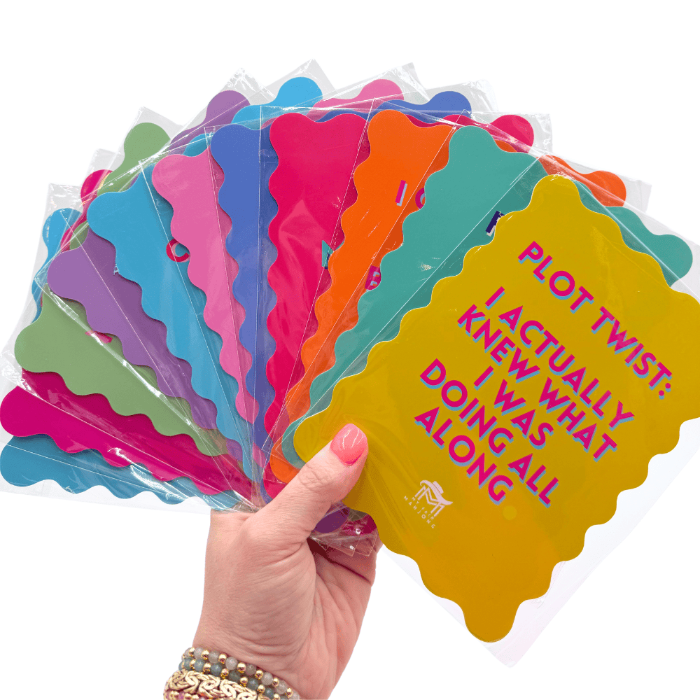 My Fair Mahjong MAHJONG SHUFFLE CARD  |  Scalloped Edges & Bright Colors  |  Sized to Store with Mahjong League Cards