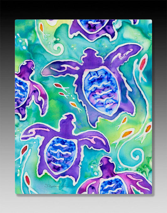 Sea Turtle Swim Aluminum Wall Art