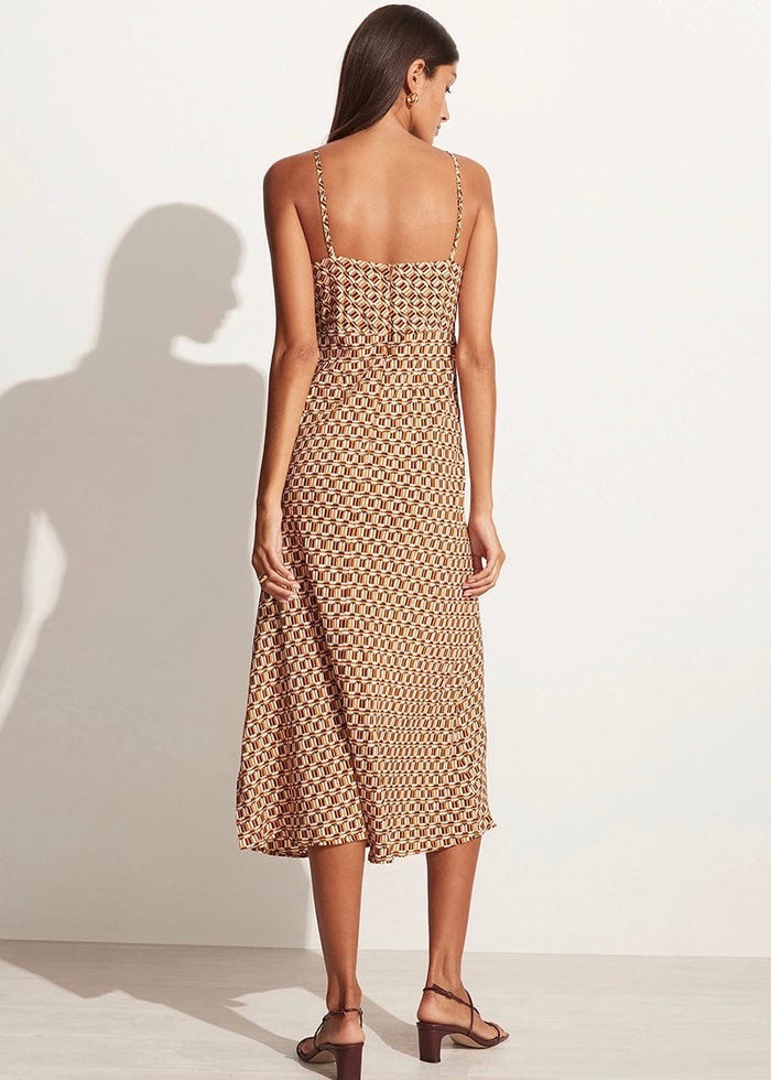Shayna Dress (Del Camaron Print Tan)