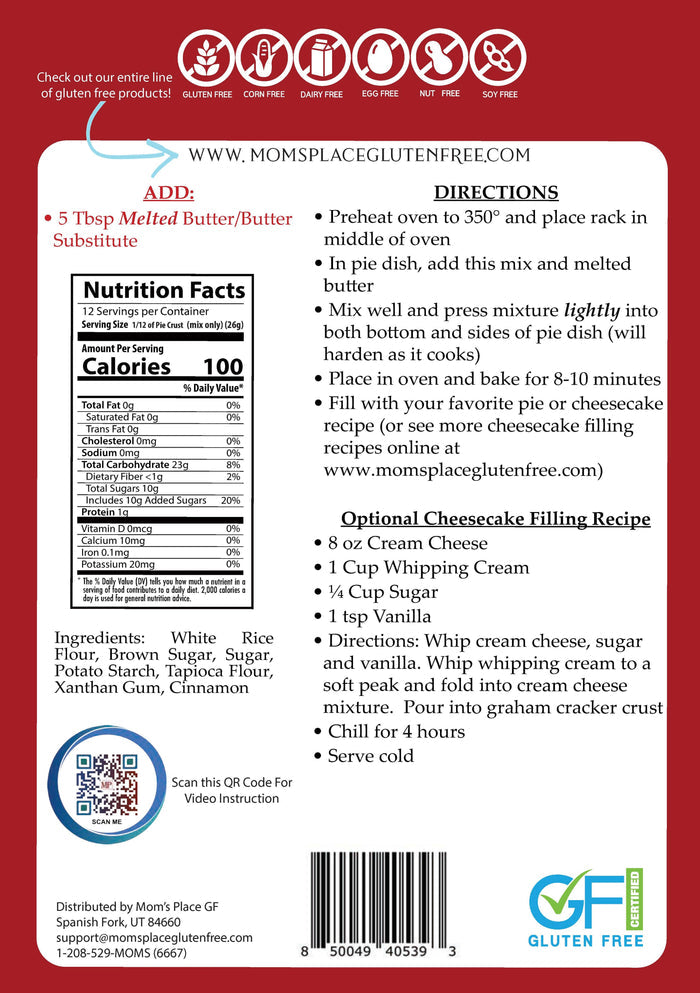 Simple! Gluten-Free Graham Cracker Crust Mix