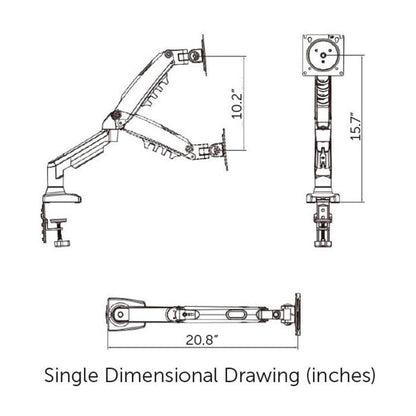 Single monitor arm