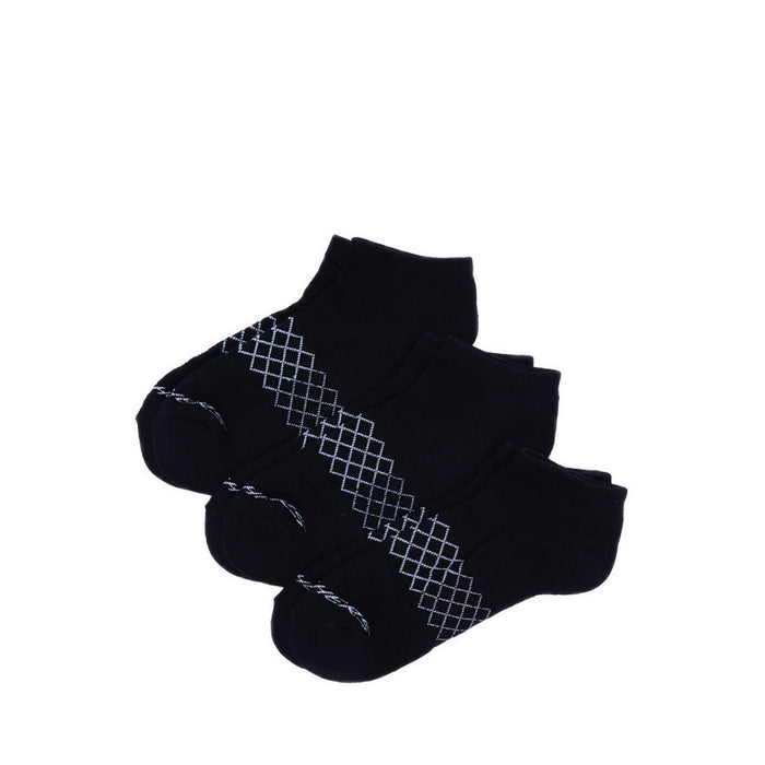 SKECHERS 3PK 1/2 TERRY LOW CUT SOCKS MEN - BLACK