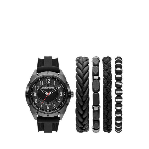 Skechers Silicon Acc Men's Set Watch - Black