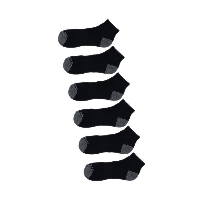 SKECHERS SP 6PK QUARTER SOCK UNISEX - BLACK