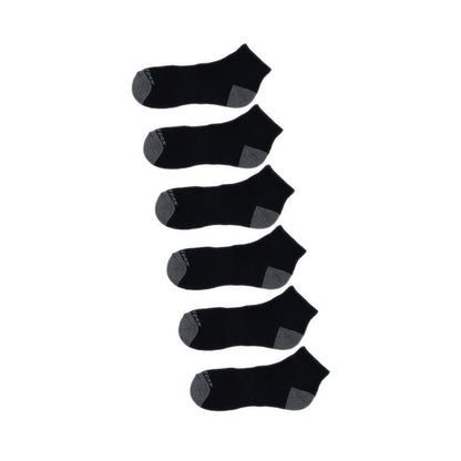 SKECHERS SP 6PK QUARTER SOCK UNISEX - BLACK