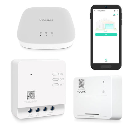 Smart Garage Door Kit 1 - Garage Door Controller, Door Sensor, YoLink Hub