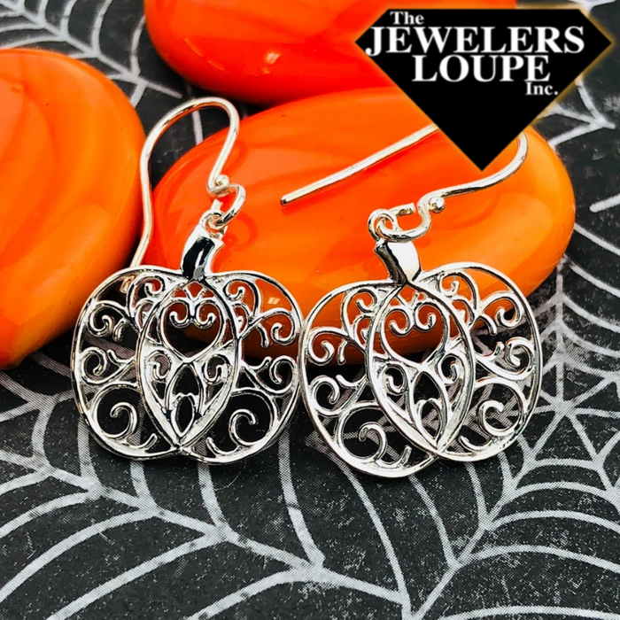 Southern Gates Sterling Silver Pumpkin Earrings