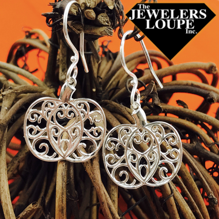 Southern Gates Sterling Silver Pumpkin Earrings