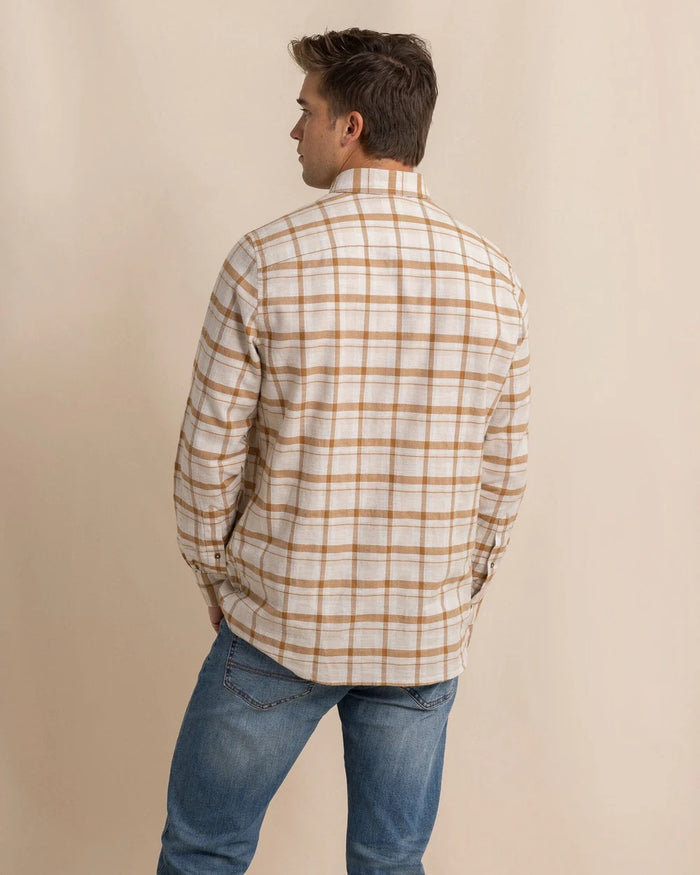 Southern Tide Botany Bay Plaid Sportshirt - Sand White