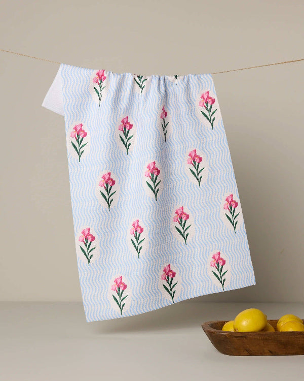 Geometry Spatial Bloom Tea Towel
