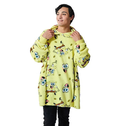 SpongeBob Squarepants - All-Over Print Yellow Long Sleeve Oversized Hoodie