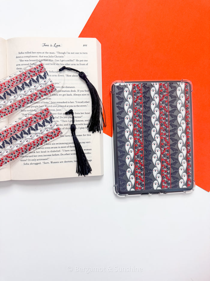Spooky Stripes Kindle Case and/or Bookmark [Combined Listing]