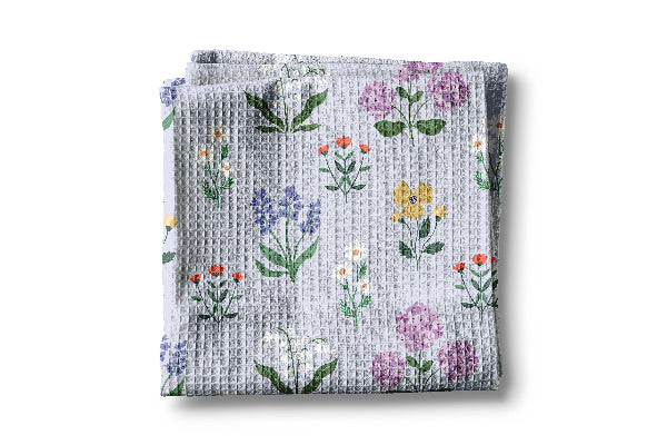 Canary Road Spring Floral Flower Collage Kitchen Towel Mothers Day