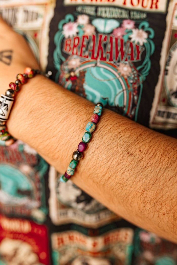 Authentic Jasper Turquoise Chain Bracelet