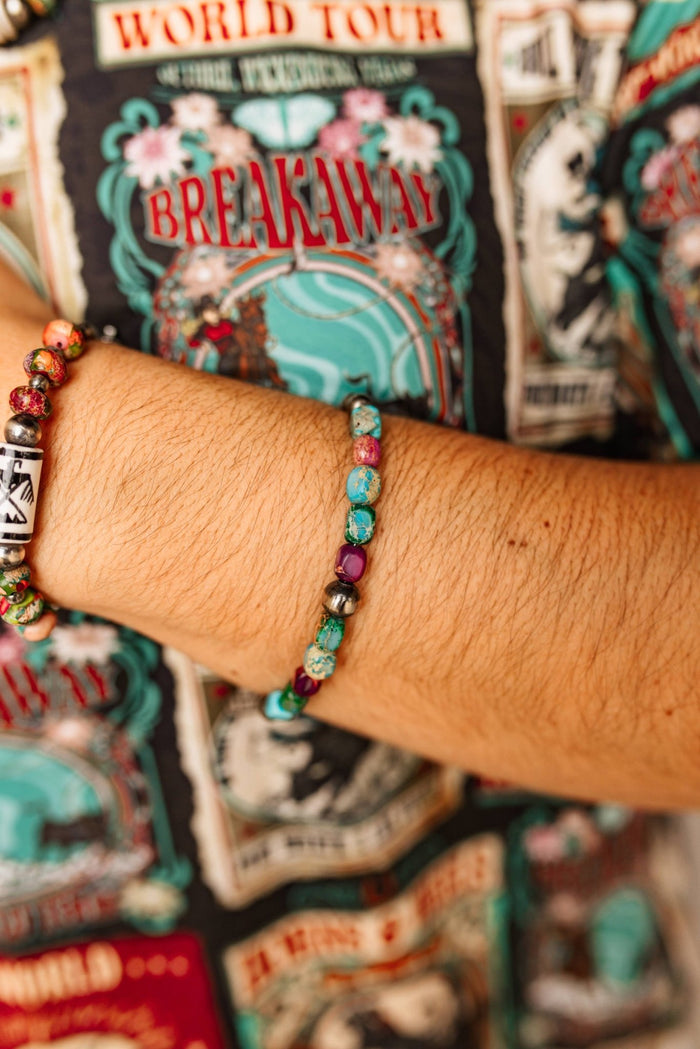Authentic Jasper Turquoise Chain Bracelet