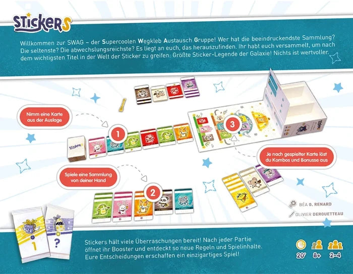 Stickers - Kartenspiel für Klebefans