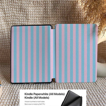 Stripe Pattern | Kindle Case - Light Blue&Pink