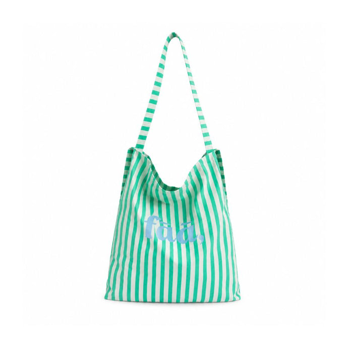 Striped Fabric Tote Bag