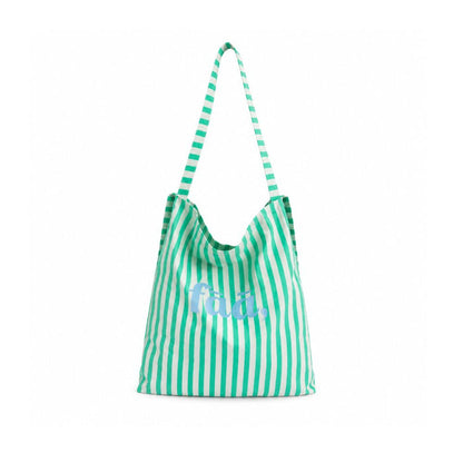 Striped Fabric Tote Bag
