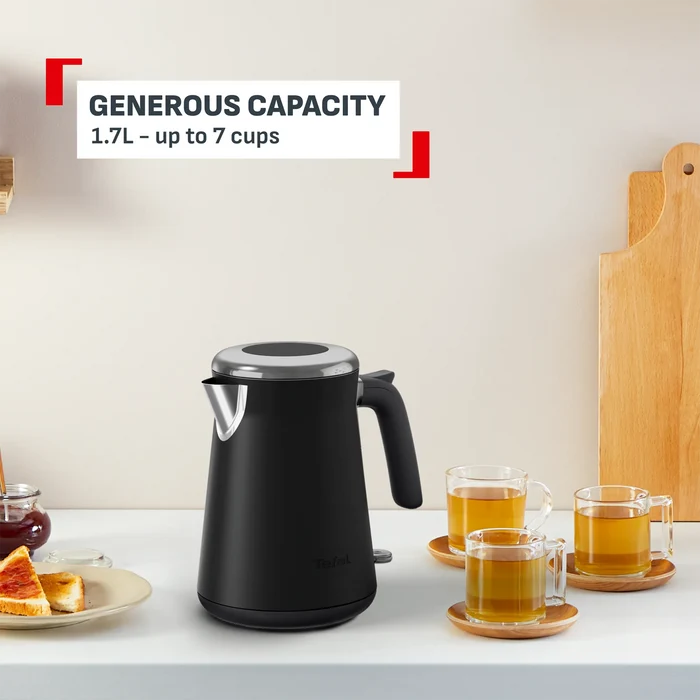 Tefal Kettle Collection Black KI6668 with 1.7L capacity (7 cups)
