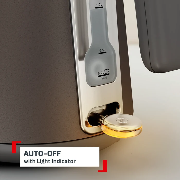 Tefal Collection Kettle Grey Pewter KI666E with auto off and light indicator