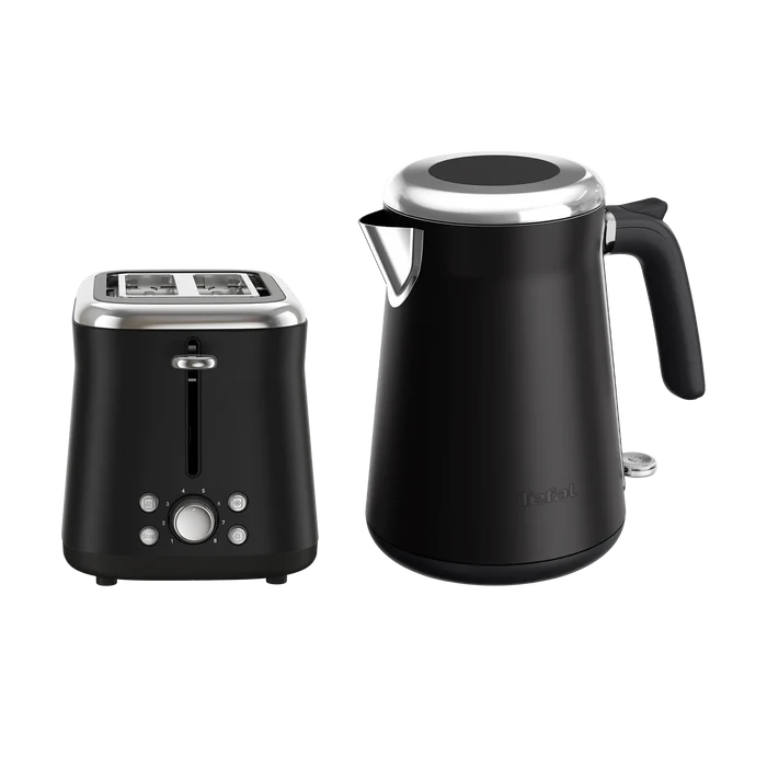 Tefal Collection Toaster 2-slice and Kettle Black Bundle