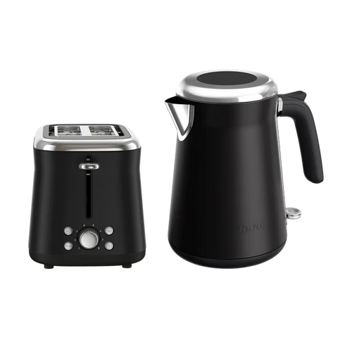 Tefal Collection Toaster 2-slice and Kettle Black Bundle