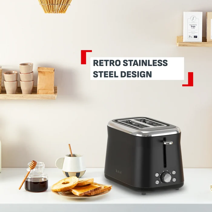Tefal Collection Toaster 2-slice and Kettle Black Bundle