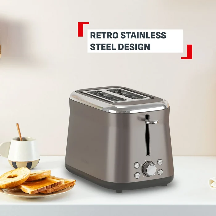 Tefal Collection Toaster 2-slice and Kettle Grey Pewter Bundle